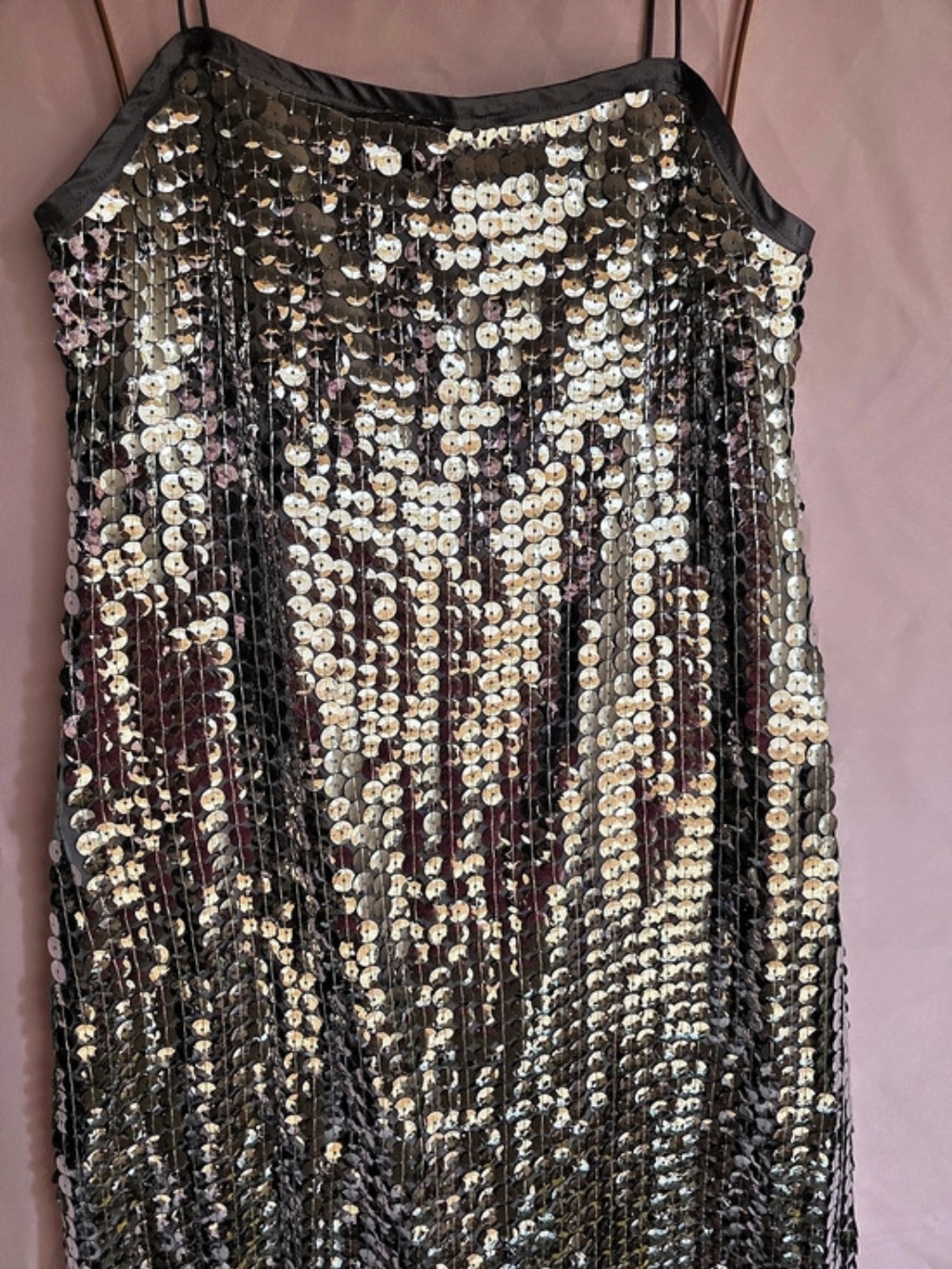 Saintart Saint Art Sequin Dress Silver Size Small NWT - Picture 4 of 6